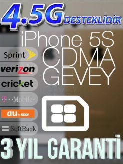 iPhone 5S CDMA GEVEY iOS 8 (3_YIL_GARANTİLİ)