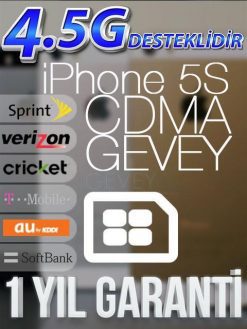 iPhone 5S CDMA GEVEY iOS 7 (1_YIL_GARANTİLİ)