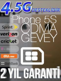 iPhone 5S CDMA GEVEY iOS 8 (2_YIL_GARANTİLİ)