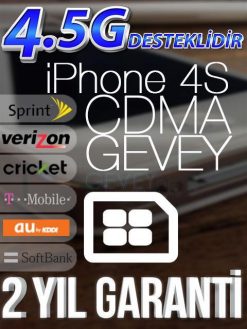 iPhone 4S CDMA GEVEY iOS 9 (2_YIL_GARANTİLİ)