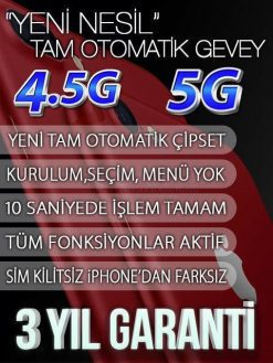 iPhone 5C GEVEYLER iOS 10 - 4.5G 7 – yeni nesil tam otomatik gevey