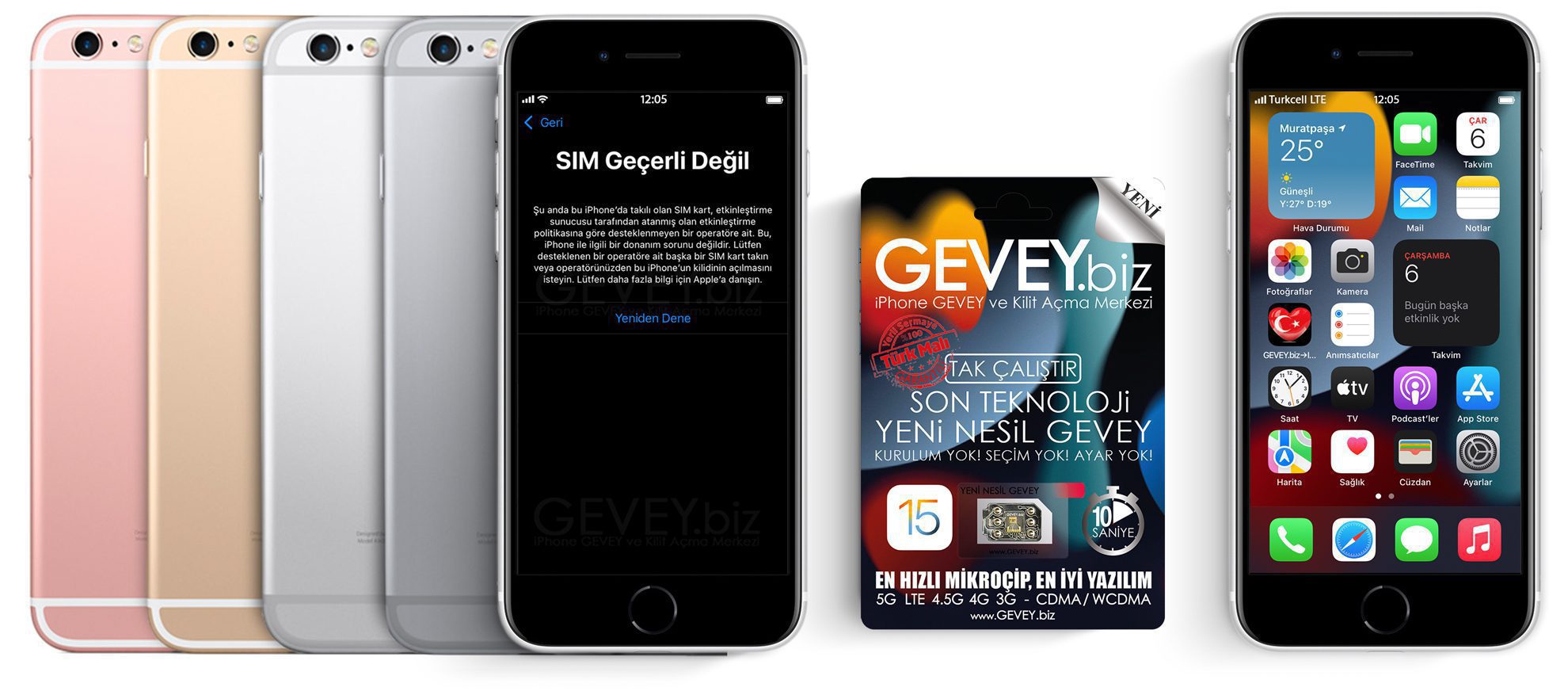 iPhone 6s Plus YENİ NESİL GEVEY iOS15 (1 Yıl Garantili) 13 – iPhone 6s Plus GEVEY ios15 sim gecerli degil sorunu cozumu