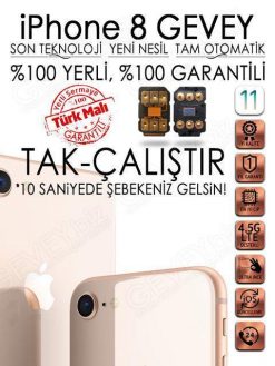 iPhone 8 YENİ NESİL GEVEY iOS 11 (1 YIL GARANTİLİ)