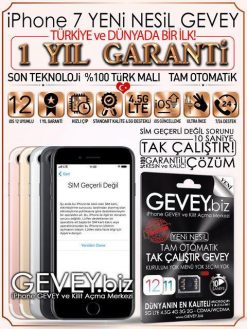 iPhone 7 YENİ NESİL GEVEY iOS12-Tak Çalıştır (1 Yıl Garanti)