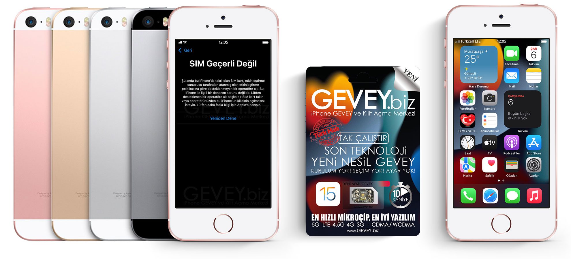 iPhone SE 1.Nesil YENİ NESİL GEVEY-TAK ÇALIŞTIR-iOS15 9 – iPhone SE 1Nesil GEVEY ios15 sim gecerli degil sorunu cozumu