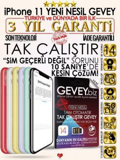 iPhone 11 YENİ NESİL GEVEY iOS14 (1 YIL GARANTİLİ)