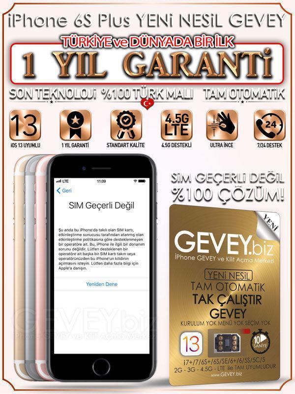 iPhone 6s Plus GEVEY TAK ÇALIŞTIR💯ÇÖZÜM-10 SANİYE ✅ 7 – iPhone 6s plus SİM geçerli değil sorunu çözümü iOS13 1yıl garantili