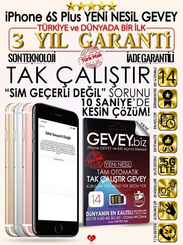 iPhone 6s Plus GEVEY TAK ÇALIŞTIR💯ÇÖZÜM-10 SANİYE ✅ 3 – iPhone 6sPlus 3 YIL GARANTİ iOS 14 simgeçerlideğil sorunuçözümü