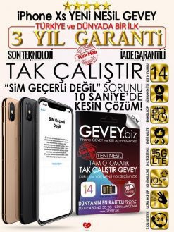 iPhone Xs YENİ NESİL GEVEY iOS14  (1 YIL GARANTİLİ)