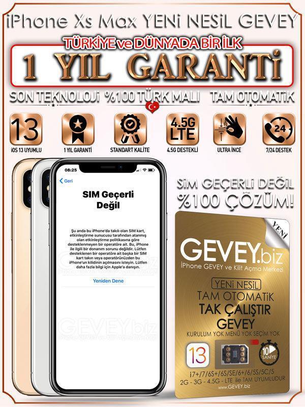 iPhone Xs Max GEVEY iOS17 SİM GEÇERLİ DEĞİL%💯 Çözüm 14 – iPhone xs max SİM geçerli değil sorunu çözümü iOS13 1yıl garantili