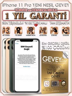 iPhone 11 Pro YENİ NESİL GEVEY iOS13 (1 YIL GARANTİLİ)