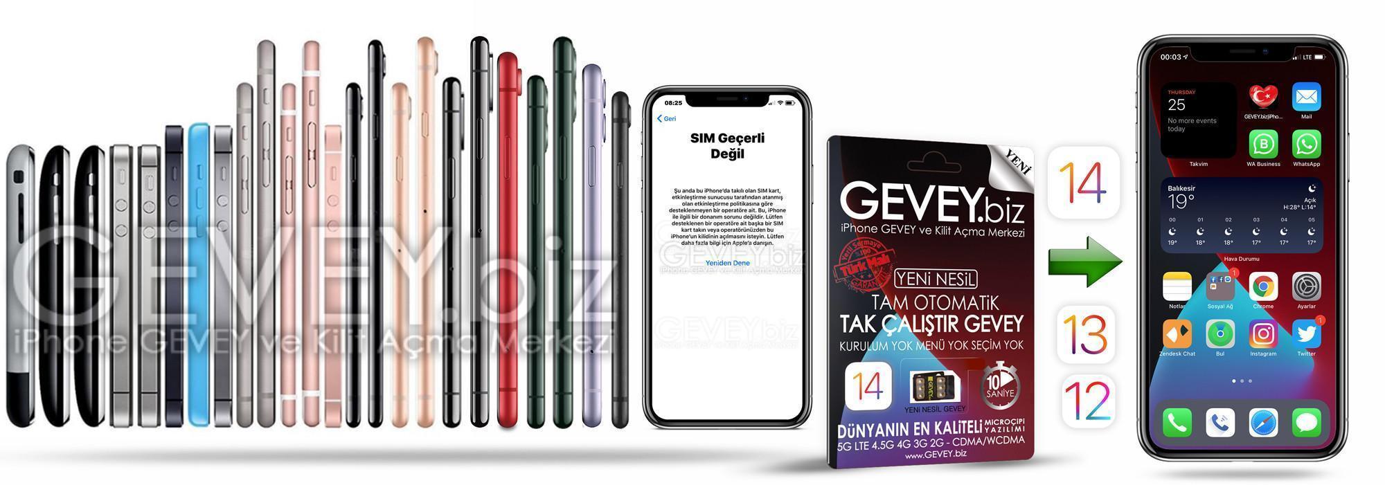 iPhone SİM Kilit Sorunu Çözümü; YENİ NESİL GEVEY 1 – ios14 simgeçerlideğil sorun çözümü geveybiz 1
