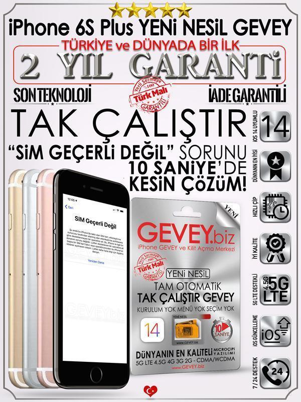 iPhone 6s Plus GEVEY TAK ÇALIŞTIR💯ÇÖZÜM-10 SANİYE ✅ 4 – iPhone 6splus 2yilgaranti iOS14 simgecerlidegil sorunucozumu