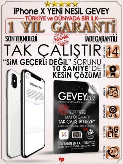 iPhone X YENİ NESİL GEVEY iOS 14 (1 YIL GARANTİLİ)
