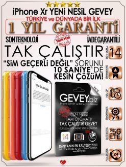 iPhone Xr YENİ NESİL GEVEY iOS14 (1 YIL GARANTİLİ)