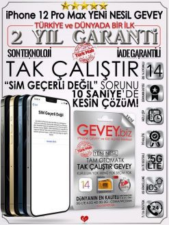 iPhone 12 Pro Max YENİ NESİL GEVEY 2 YIL GARANTİ iOS 14 sim geçerli değil sorunu çözümü