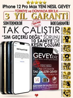 iPhone 12 Pro Max YENİ NESİL GEVEY3 YIL GARANTİ iOS 14 sim geçerli değil sorunu çözümü