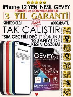 iPhone-12-GEVEY-3YILGARANTİ-iOS14-simgeçerlideğil-sorunuçözümü