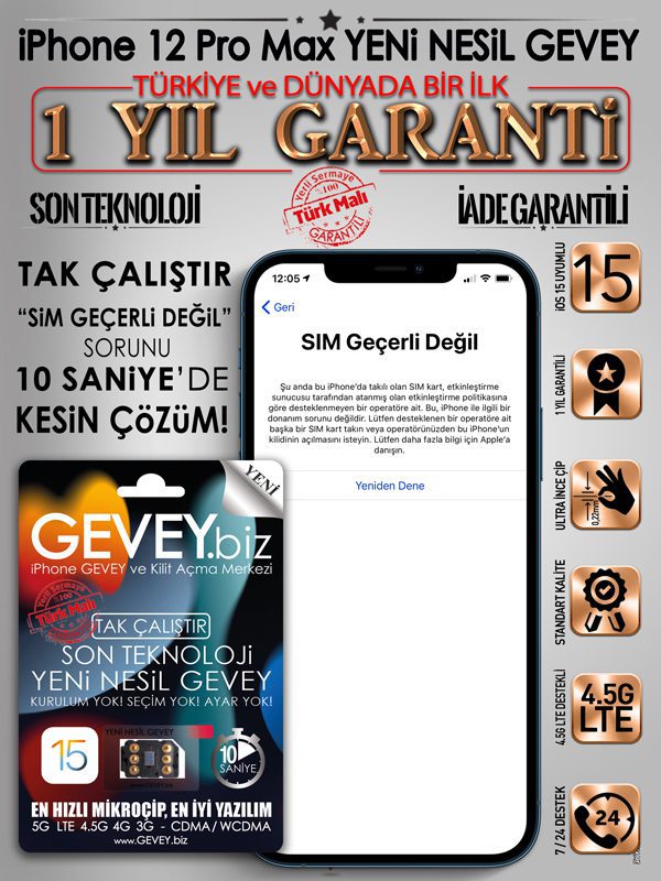 iPhone-12promax-GEVEY-ios15-sim-gecerli-degil-sorunu-cozumu-1yil-garantili