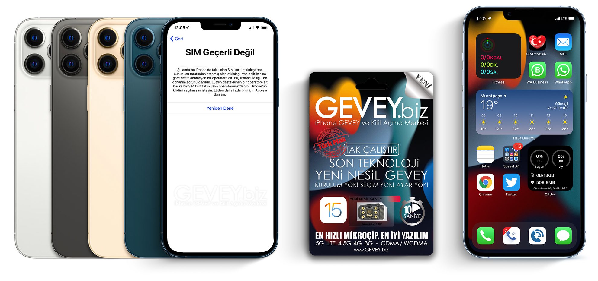 iPhone 12 Pro Max GEVEY - iPhone 12 Pro Max YENİ NESİL GEVEY-ios15-sim-gecerli-degil-sorunu-cozumu