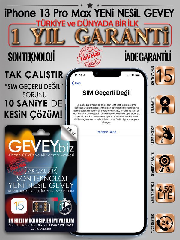 iPhone-13promax-GEVEY-ios15-sim-gecerli-degil-sorunu-cozumu-1yil-garantili