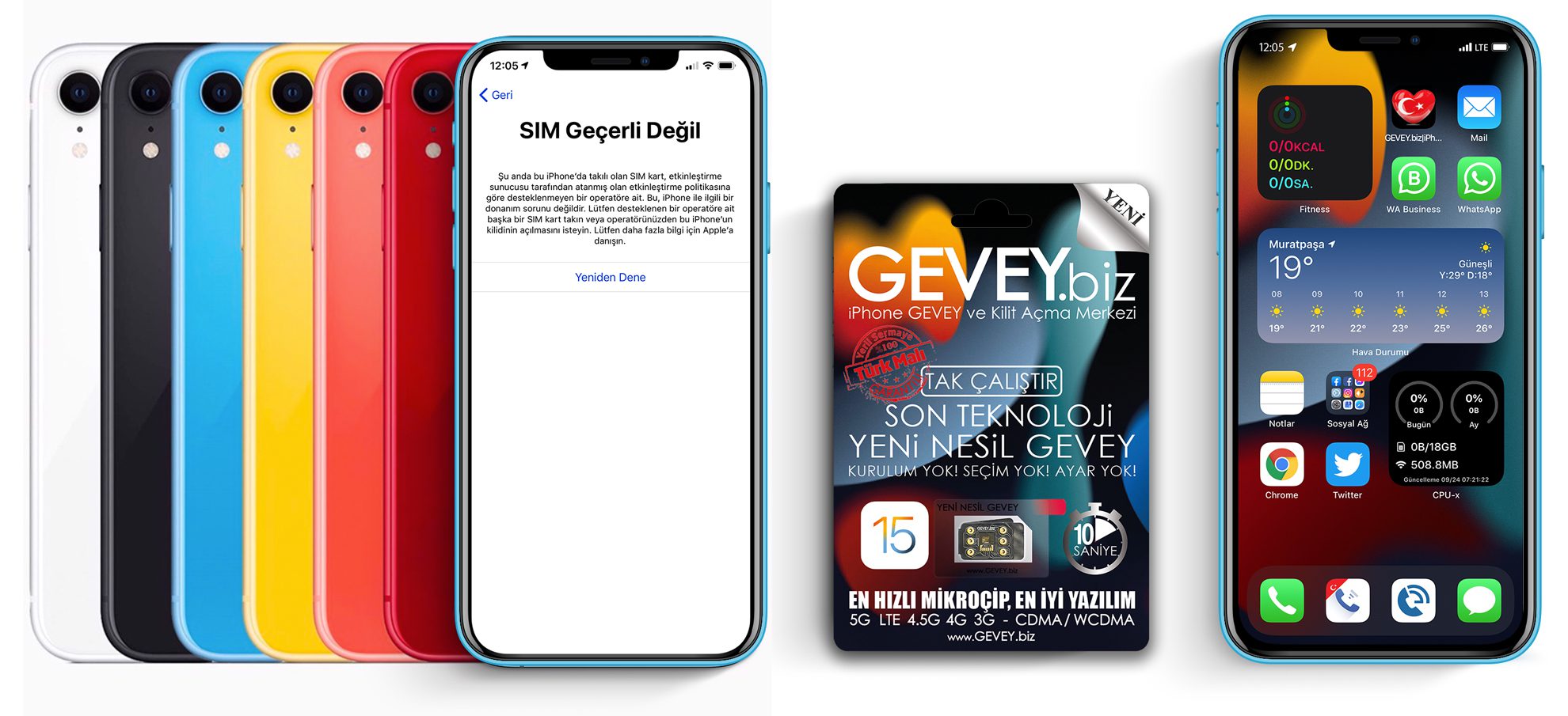 iPhone Xr GEVEY ios15-sim-gecerli-degil-sorunu-cozumu
