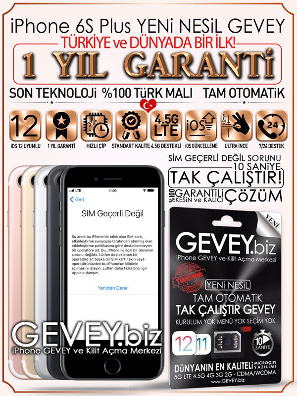 iPhone 6s Plus GEVEY TAK ÇALIŞTIR💯ÇÖZÜM-10 SANİYE ✅ 8 – iPhone 6s plus gevey ios12 1yil garantili