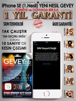 iPhone SE 1.Nesil YENİ NESİL GEVEY-TAK ÇALIŞTIR-iOS15 - 1 YIL GARANTİ