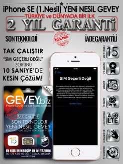 iPhone SE 1.Nesil YENİ NESİL GEVEY-TAK ÇALIŞTIR-iOS15 - 2 YIL GARANTİ