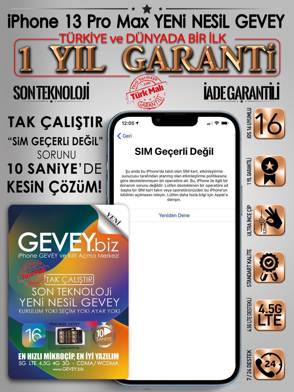 iPhone-13promax-GEVEY-ios16-sim-gecerli-degil-sorunu-cozumu-1yil-garantili