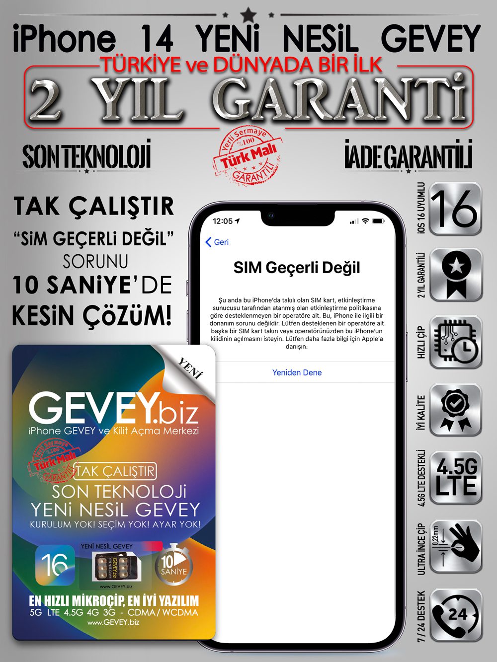 iPhone 14 GEVEY→SİM GEÇERLİ DEĞİL %💯 GARANTİLİ! 14 – iPhone 14 GEVEY iPhone-14-GEVEY-ios16-sim-gecerli-degil-sorunu-cozumu-2yil-garantili