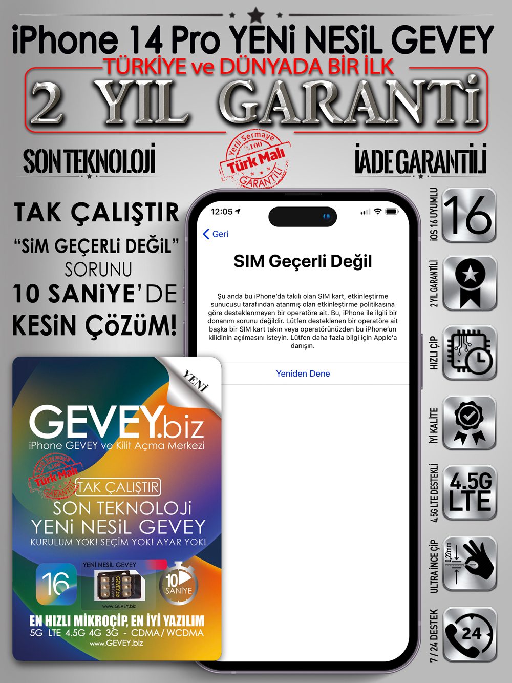 iPhone 14 Pro GEVEY→SİM GEÇERLİ DEĞİL %💯 GARANTİLİ! 14 – iPhone 14 Pro GEVEY iPhone-14pro-GEVEY-ios16-sim-gecerli-degil-sorunu-cozumu-2yil-garantili