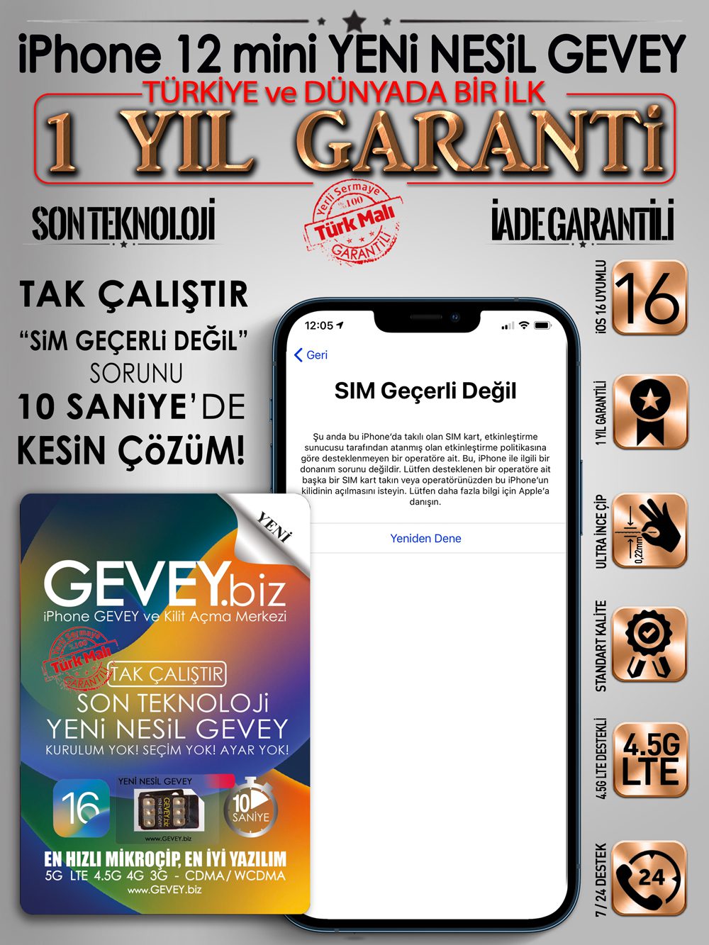 iPhone-12mini-GEVEY-ios16-sim-gecerli-degil-sorunu-cozumu-1yil-garantili