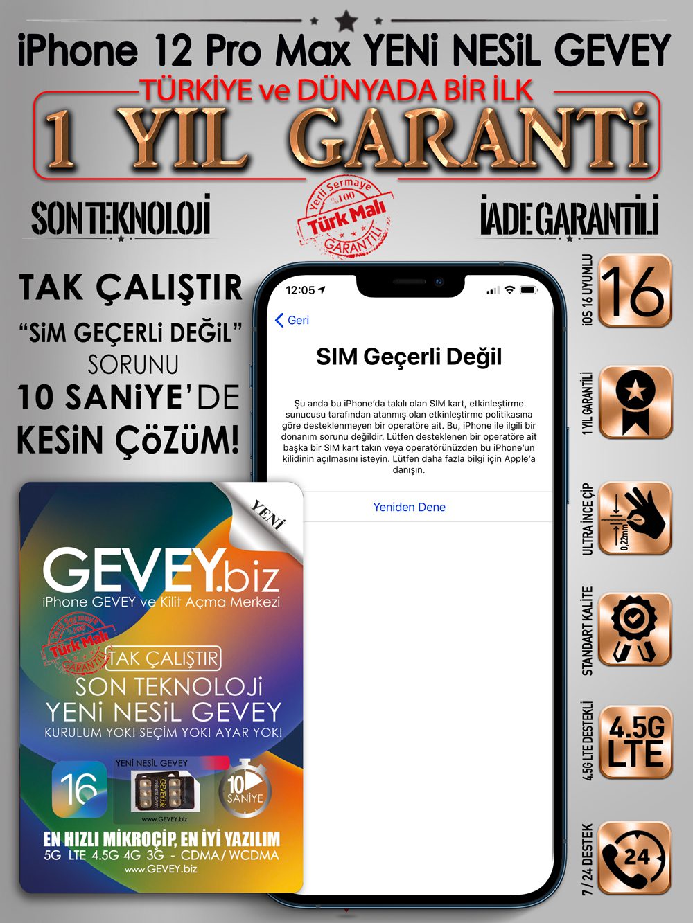 iPhone-12promax-GEVEY-ios16-sim-gecerli-degil-sorunu-cozumu-1yil-garantili