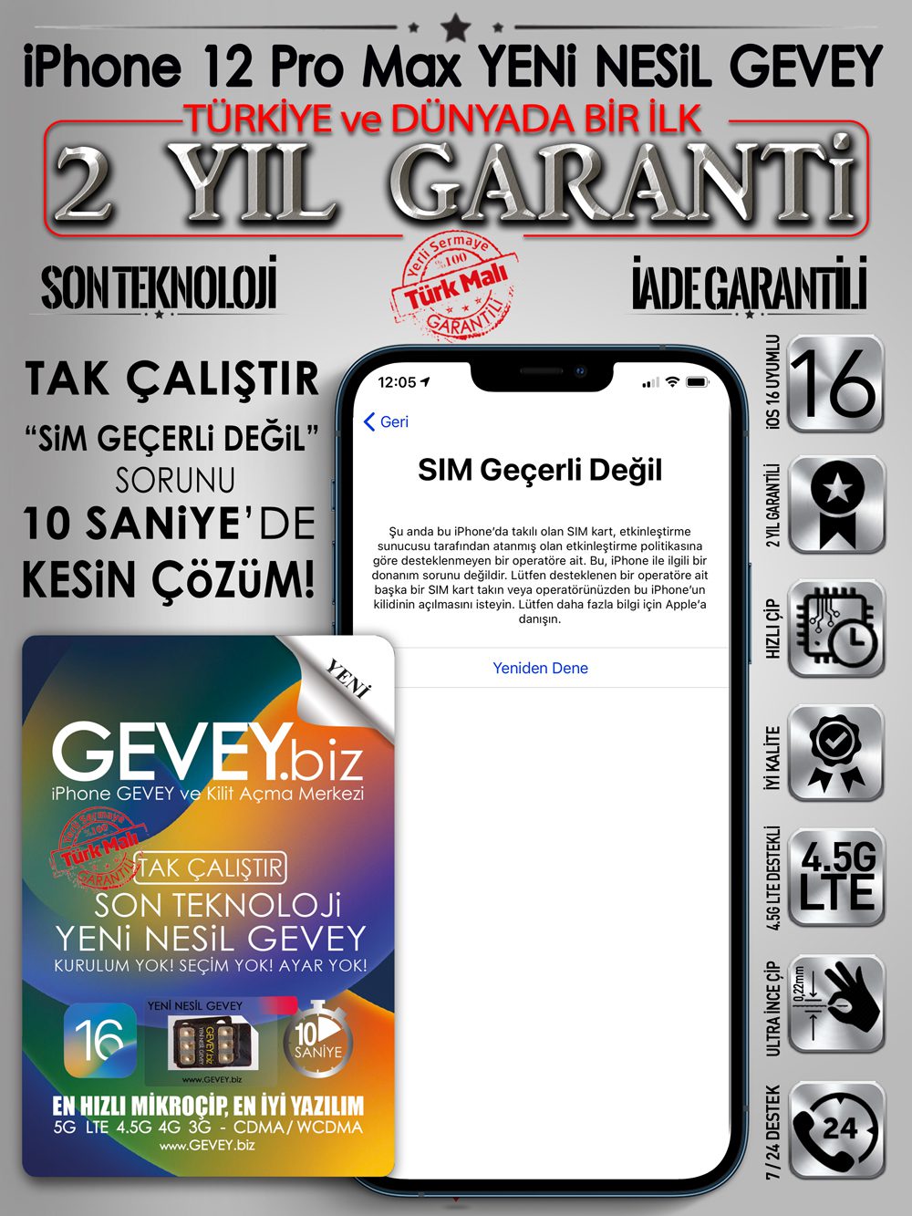 iPhone-12promax-GEVEY-ios16-sim-gecerli-degil-sorunu-cozumu-2yil-garantili