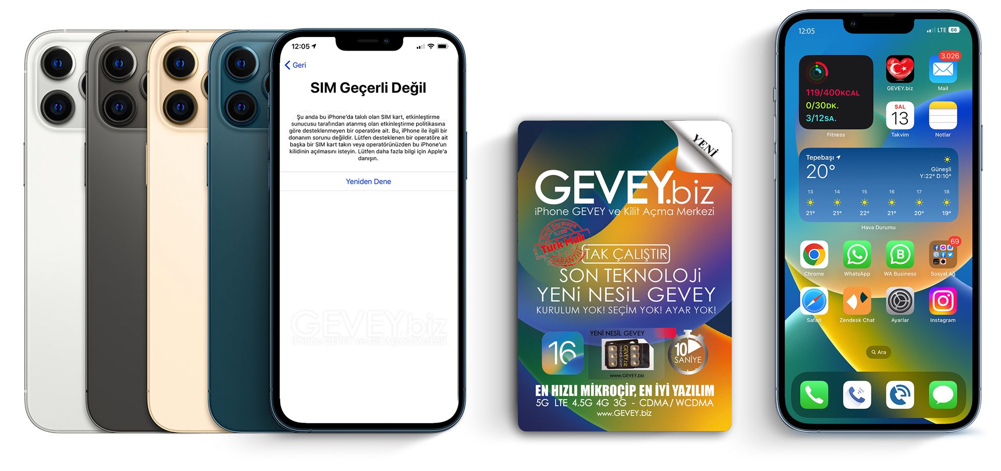 iPhone 12 Pro Max GEVEY - iPhone 12 Pro Max YENİ NESİL GEVEY -