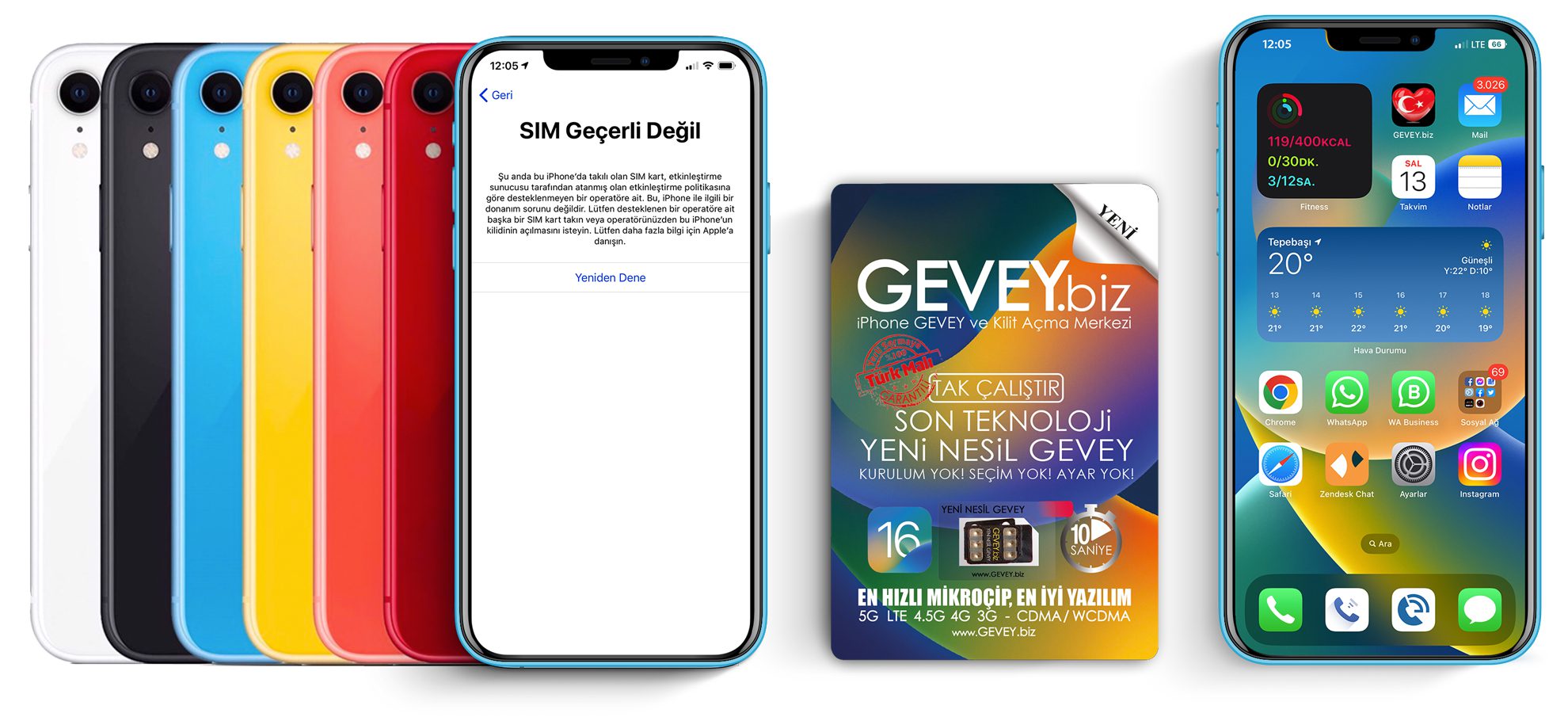 iPhone Xr YENİ NESİL GEVEY iOS16 - iPhone Xr GEVEY iOS16