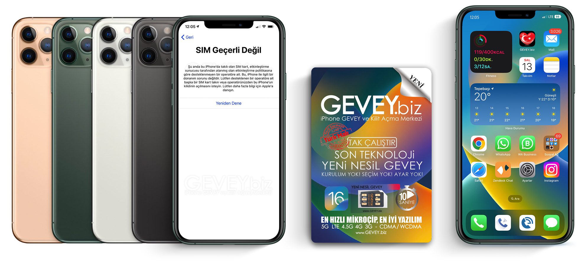 iPhone 11 Pro Max YENİ NESİL GEVEY iOS16 6 – iPhone 11 Pro Max GEVEY ios16 sim gecerli degil sorunu cozumu