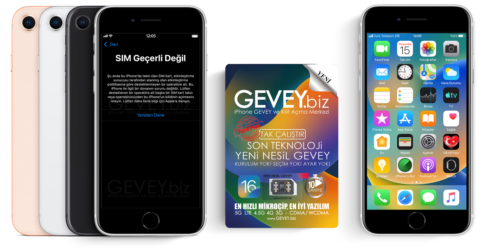 iPhone 8 GEVEY iOS16 SİM Geçerli Değil %💯ÇÖZÜM Anında✅