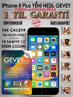 iPhone 8 Plus YENİ NESİL GEVEY iOS16 - 1 YIL GARANTİ