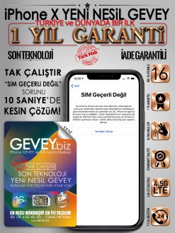 iPhone X YENİ NESİL GEVEY iOS16 - 1 YIL GARANTİ