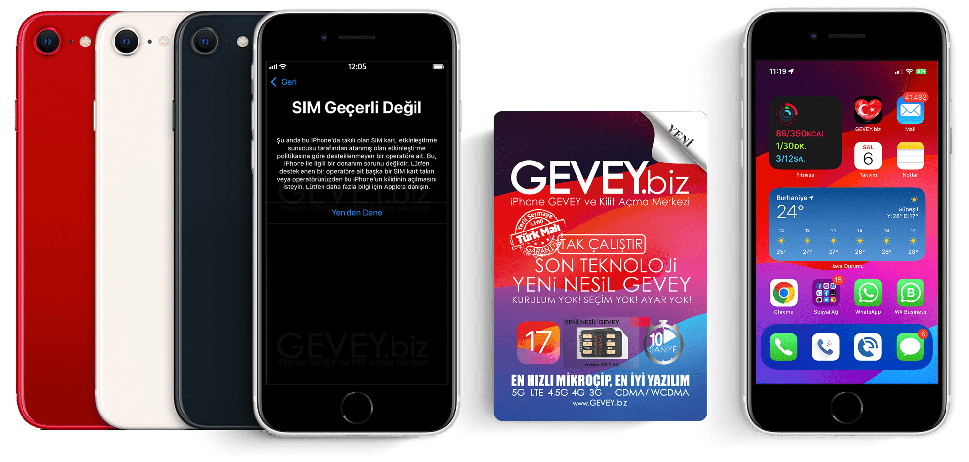 iPhone SE 2.Nesil GEVEY iOS17 SİM Geçerli Değil %💯 ÇÖZÜM