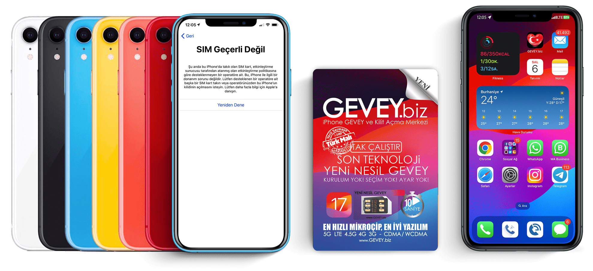iPhone Xr GEVEY iOS17 SİM GEÇERLİ DEĞİL→%💯 ÇÖZÜM✅