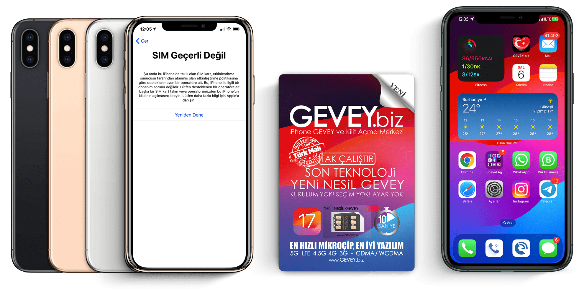 iPhone Xs Max GEVEY iOS17 SİM GEÇERLİ DEĞİL%💯 Çözüm