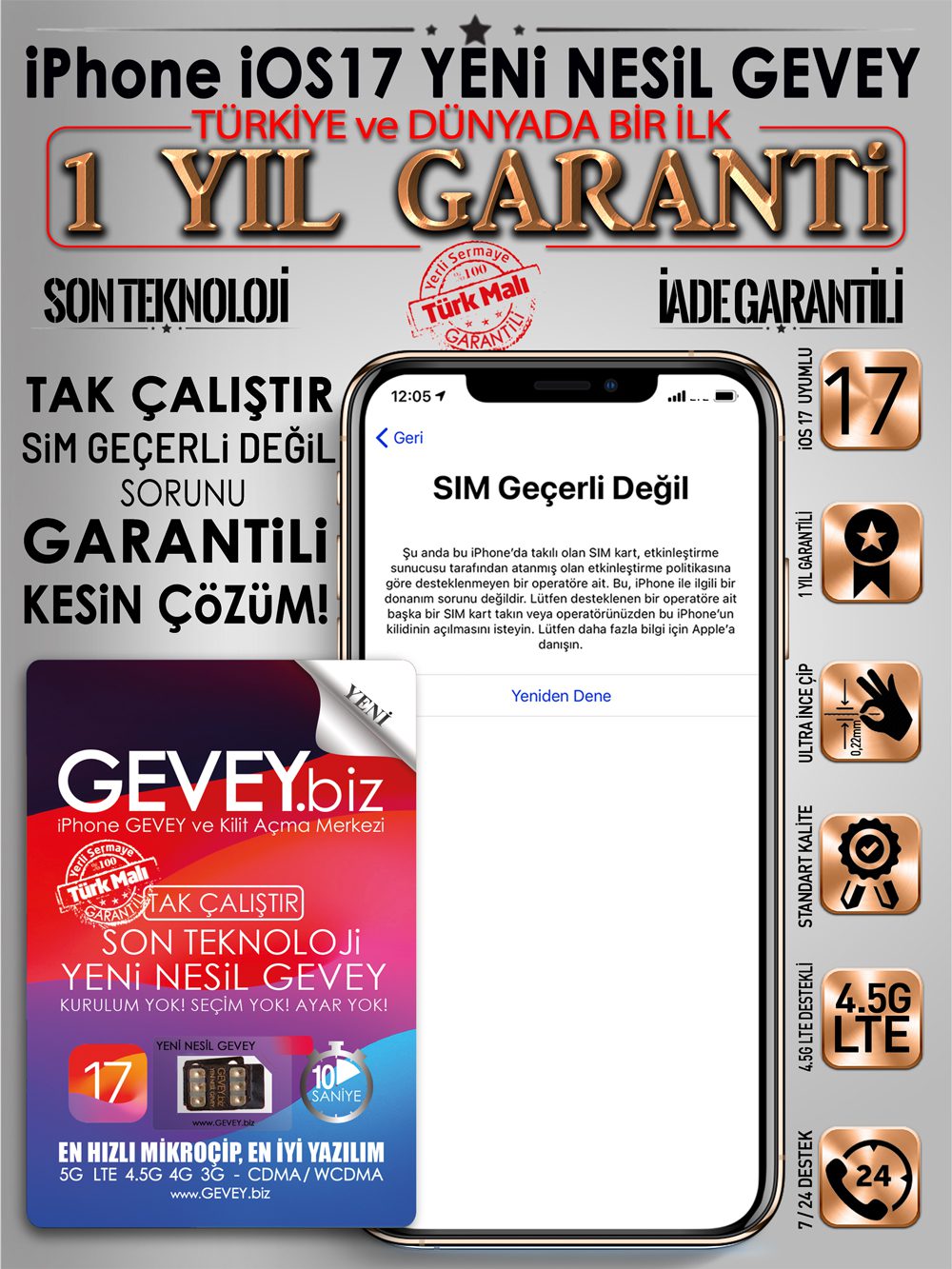 iPhone 11 GEVEY iOS17 | SİM GEÇERLİ DEĞİL %💯 ÇÖZÜM✅ 4 – iPhone ios17 x GEVEY sim gecerli degil sorunu cozumu 1yil garantili 2023