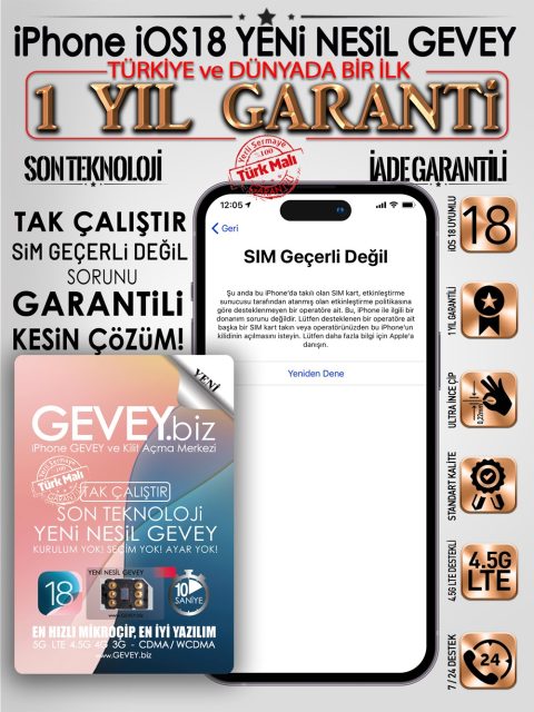 iOS 18 GEVEY 6 – iOS 18 GEVEY ios18 GEVEY 1 yil garantili geveybiz