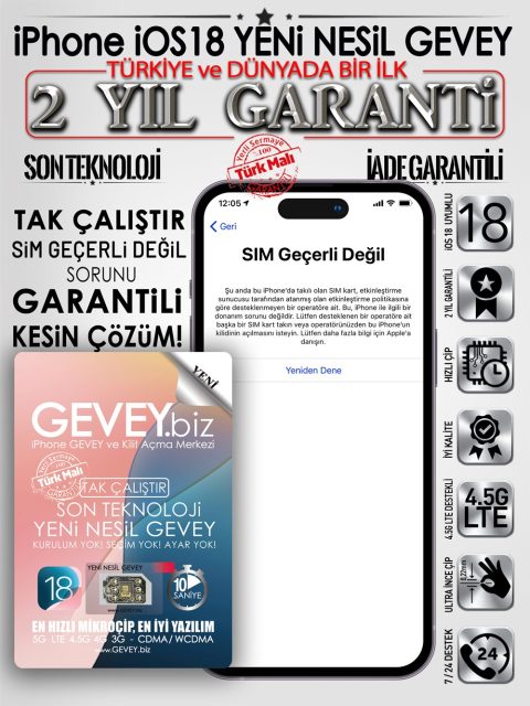 iOS 18 GEVEY 5 – iOS 18 GEVEY ios18 GEVEY 2 yil garantili geveybiz